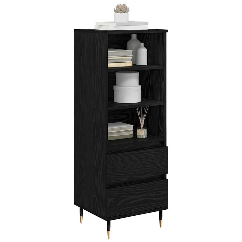 Casa si Gradina - Mobilier - Comode si corpuri - Comode - Bufet cu sertar Stejar Negru 40 x 36 x 110 cm Lemn compozit - Infinity.ro