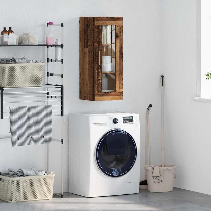 Casa si Gradina - Mobilier - Comode si corpuri - Comode - Dulap montat pe perete Lemn Vechi 34,5 x 34 x 90 cm - Infinity.ro