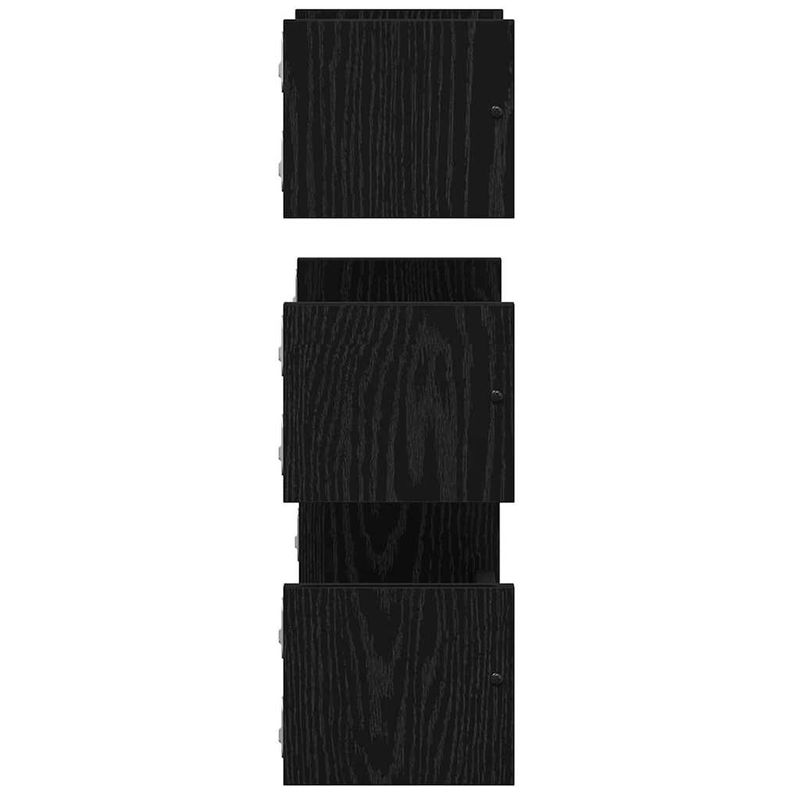 Casa si Gradina - Mobilier - Biblioteci si rafturi - Rafturi - Set rafturi de perete cu raft 3 pcs Stejar Negru 40x16x14cm - Infinity.ro