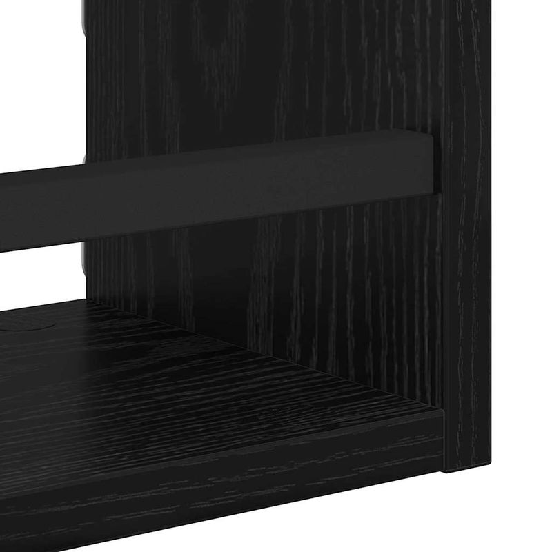 Casa si Gradina - Mobilier - Biblioteci si rafturi - Rafturi - Set rafturi de perete cu raft 3 pcs Stejar Negru 40x16x14cm - Infinity.ro