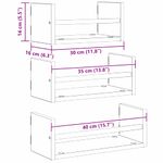 Casa si Gradina - Mobilier - Biblioteci si rafturi - Rafturi - Set rafturi de perete cu raft 3 pcs Stejar Negru 40x16x14cm - Infinity.ro