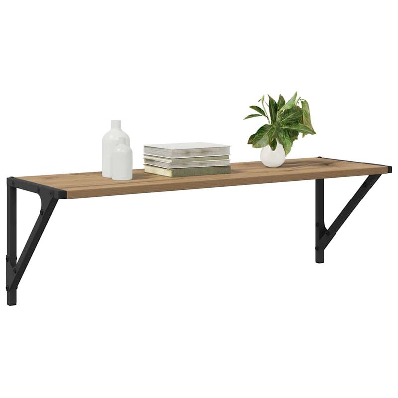 Casa si Gradina - Mobilier - Biblioteci si rafturi - Rafturi - Semele de perete 2 pcs Stejar Artizanal 80 x 25 x 25,5 cm - Infinity.ro