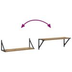 Casa si Gradina - Mobilier - Biblioteci si rafturi - Rafturi - Semele de perete 2 pcs Stejar Artizanal 80 x 25 x 25,5 cm - Infinity.ro