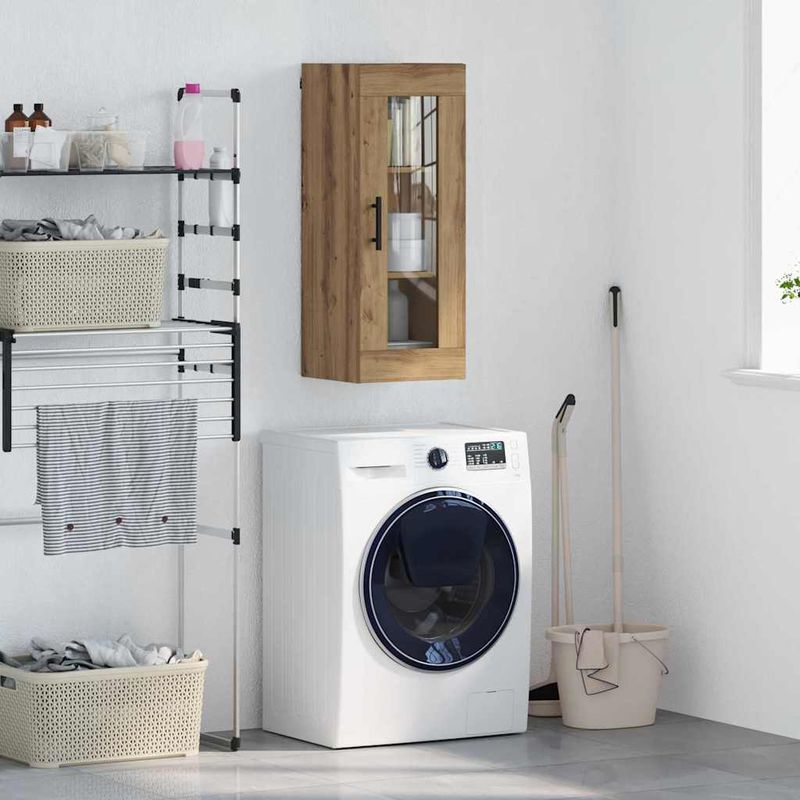 Casa si Gradina - Mobilier - Comode si corpuri - Comode - Dulap montat pe perete Stejar Artizanal 34,5 x 34 x 90 cm - Infinity.ro