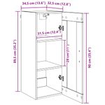 Casa si Gradina - Mobilier - Comode si corpuri - Comode - Dulap montat pe perete Stejar Artizanal 34,5 x 34 x 90 cm - Infinity.ro