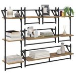 Casa si Gradina - Mobilier - Biblioteci si rafturi - Rafturi - Set rafturi de perete 6 pcs Stejar Artizanal 100 x 25 x 30 cm - Infinity.ro