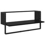 Casa si Gradina - Mobilier - Biblioteci si rafturi - Rafturi - Set rafturi de perete 6 pcs Stejar Negru 100 x 25 x 30 cm - Infinity.ro