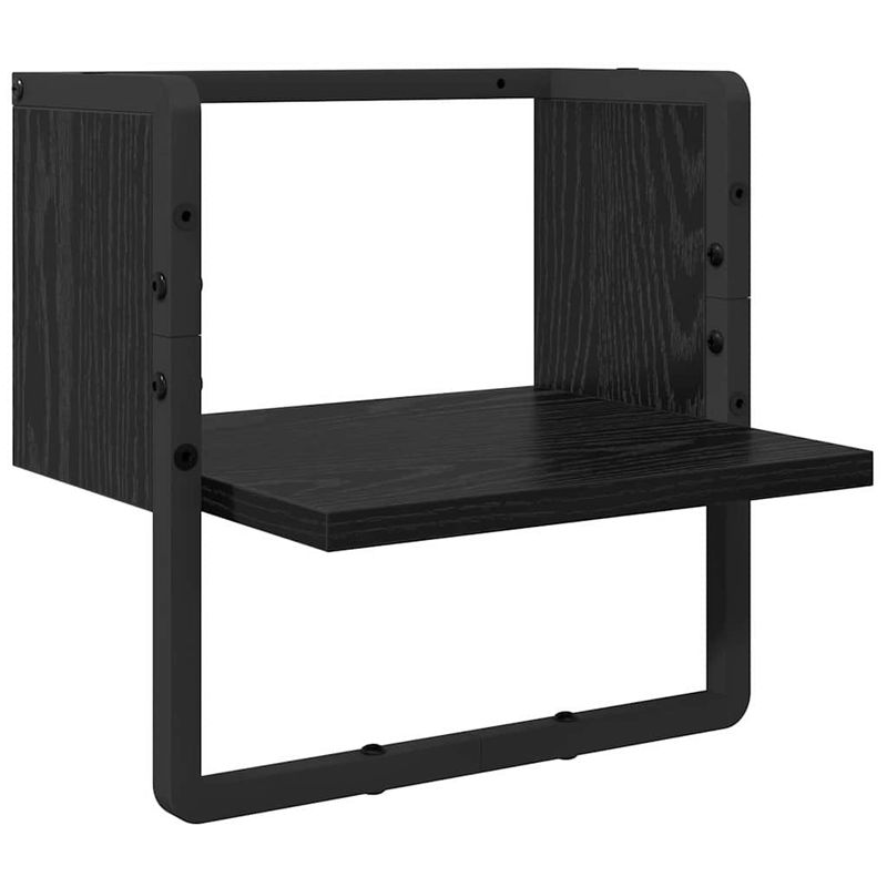 Casa si Gradina - Mobilier - Biblioteci si rafturi - Rafturi - Set rafturi de perete 6 pcs Stejar Negru 100 x 25 x 30 cm - Infinity.ro