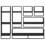 Casa si Gradina - Mobilier - Biblioteci si rafturi - Rafturi - Set rafturi de perete 6 pcs Stejar Negru 100 x 25 x 30 cm - Infinity.ro