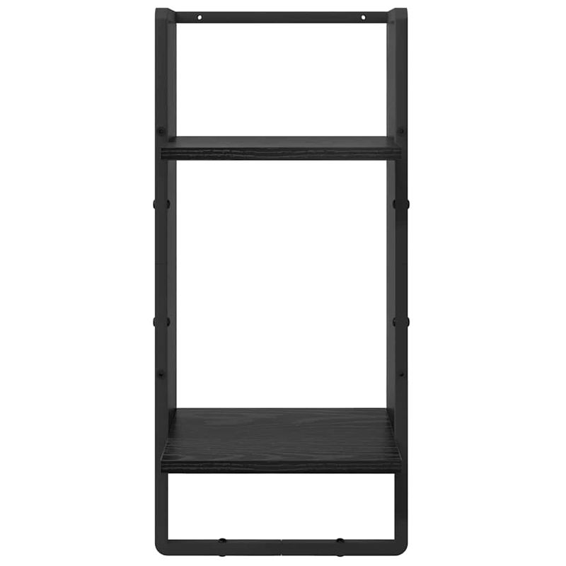 Casa si Gradina - Mobilier - Biblioteci si rafturi - Rafturi - Set rafturi de perete 6 pcs Stejar Negru 100 x 25 x 30 cm - Infinity.ro