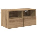 Casa si Gradina - Mobilier - Comode si corpuri - Comode - Dulap TV de perete Pe perete Stejar Artizanal 60 x 30 x 30 cm - Infinity.ro