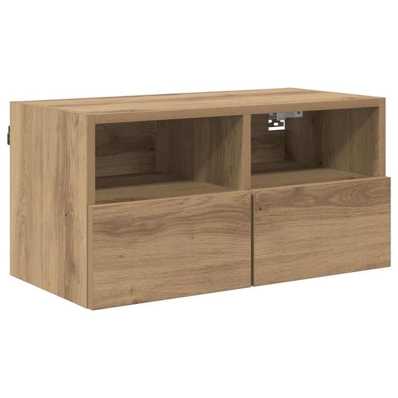 Casa si Gradina - Mobilier - Comode si corpuri - Comode - Dulap TV de perete Pe perete Stejar Artizanal 60 x 30 x 30 cm - Infinity.ro