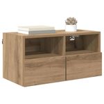 Casa si Gradina - Mobilier - Comode si corpuri - Comode - Dulap TV de perete Pe perete Stejar Artizanal 60 x 30 x 30 cm - Infinity.ro
