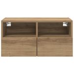 Casa si Gradina - Mobilier - Comode si corpuri - Comode - Dulap TV de perete Pe perete Stejar Artizanal 60 x 30 x 30 cm - Infinity.ro