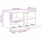 Casa si Gradina - Mobilier - Comode si corpuri - Comode - Dulap TV de perete Pe perete Stejar Artizanal 60 x 30 x 30 cm - Infinity.ro