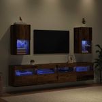 Casa si Gradina - Mobilier - Comode si corpuri - Comode - Sifonieri pentru TV montate pe perete 2 pcs Lemn Vechi - Infinity.ro