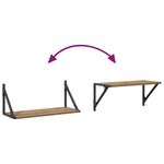 Casa si Gradina - Mobilier - Biblioteci si rafturi - Rafturi - Semele de perete 2 pcs Stejar Artizanal 60 x 25 x 25,5 cm - Infinity.ro
