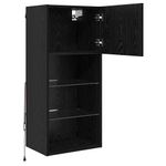 Casa si Gradina - Mobilier - Comode si corpuri - Comode - Sifonieri pentru TV montate pe perete 2 pcs Stejar Negru - Infinity.ro