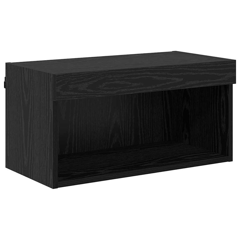 Casa si Gradina - Mobilier - Comode si corpuri - Comode - Cabinet TV Pe perete Stejar Negru 60 x 30 x 30 cm Lemn compozit - Infinity.ro