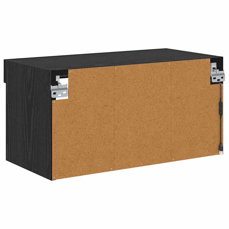 Casa si Gradina - Mobilier - Comode si corpuri - Comode - Cabinet TV Pe perete Stejar Negru 60 x 30 x 30 cm Lemn compozit - Infinity.ro