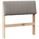 Casa si Gradina - Mobilier - Paturi si accesorii - Accesorii paturi - Tablie de pat tapitata Gri taupe 80 cm Lemn de pin masiv - Infinity.ro