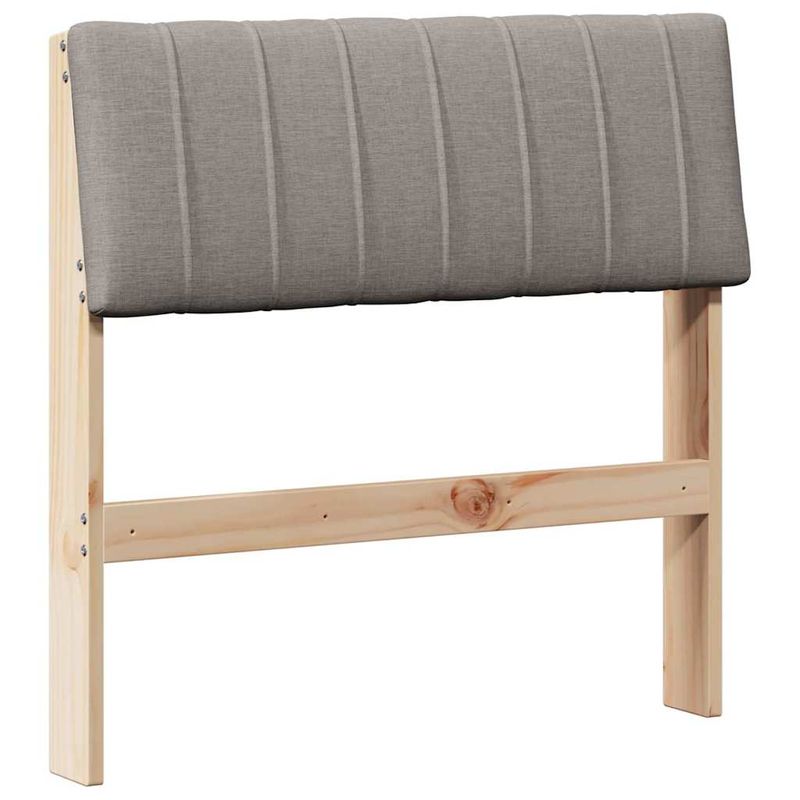 Casa si Gradina - Mobilier - Paturi si accesorii - Accesorii paturi - Tablie de pat tapitata Gri taupe 80 cm Lemn de pin masiv - Infinity.ro