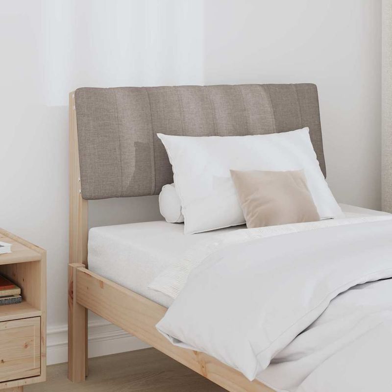 Casa si Gradina - Mobilier - Paturi si accesorii - Accesorii paturi - Tablie de pat tapitata Gri taupe 80 cm Lemn de pin masiv - Infinity.ro