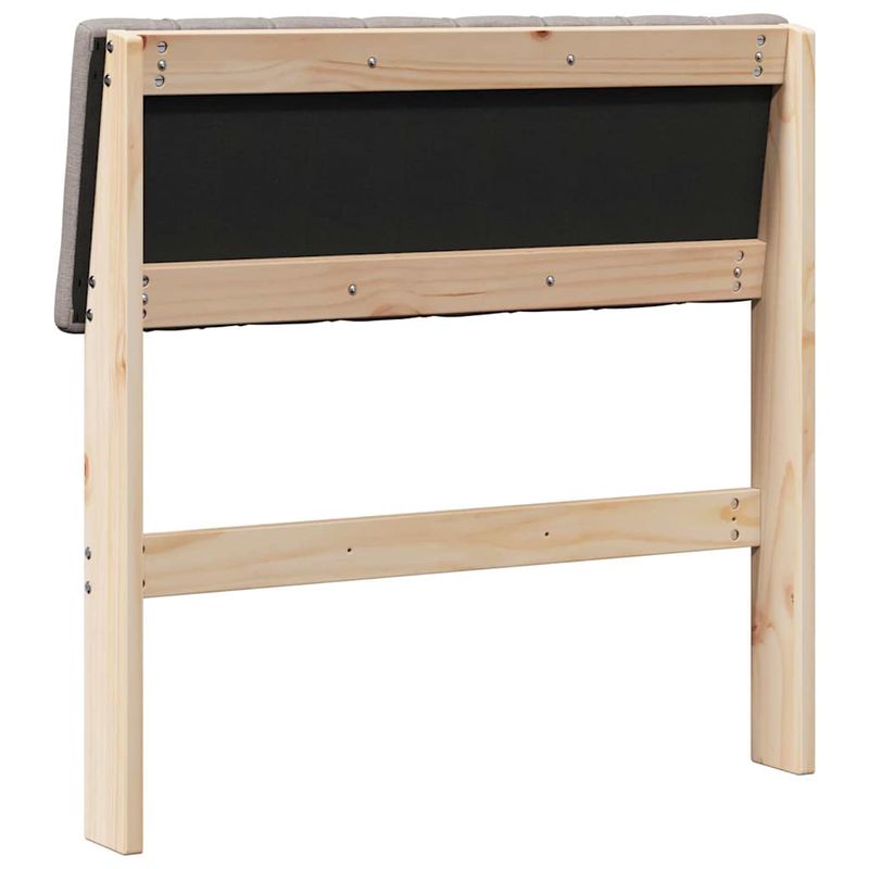 Casa si Gradina - Mobilier - Paturi si accesorii - Accesorii paturi - Tablie de pat tapitata Gri taupe 80 cm Lemn de pin masiv - Infinity.ro