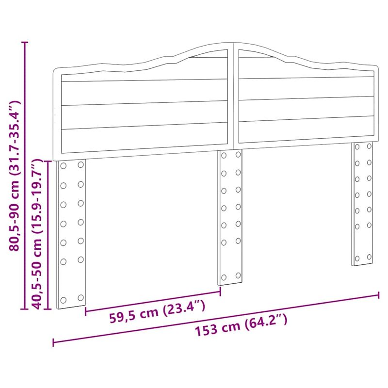 Casa si Gradina - Mobilier - Paturi si accesorii - Accesorii paturi - Tablie de pat cu aripioare, crem, 183x16x118/128 cm, textil - Infinity.ro