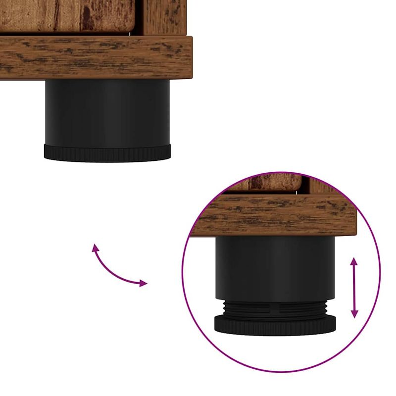 Casa si Gradina - Mobilier - Mobilier baie - Corpuri baie - Dulap de Baie Lemn Vechi 30,5 x 30 x 101 cm Lemn compozit - Infinity.ro