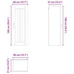 Casa si Gradina - Mobilier - Comode si corpuri - Corpuri bucatarie - Dulap de bucatarie Gri Sonoma 40 x 31 x 100 cm Lemn compozit - Infinity.ro