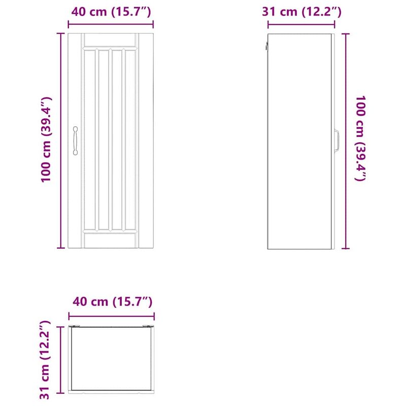 Casa si Gradina - Mobilier - Comode si corpuri - Corpuri bucatarie - Dulap de bucatarie Gri Sonoma 40 x 31 x 100 cm Lemn compozit - Infinity.ro