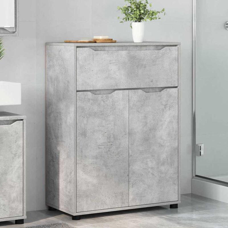 Casa si Gradina - Mobilier - Mobilier baie - Corpuri baie - Dulap de Baie Gri din beton 72,5 x 36,5 x 100 cm Lemn compozit - Infinity.ro