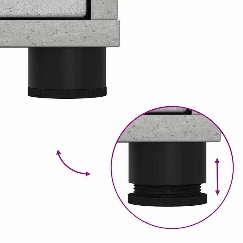 Casa si Gradina - Mobilier - Mobilier baie - Corpuri baie - Dulap de Baie Gri din beton 72,5 x 36,5 x 100 cm Lemn compozit - Infinity.ro