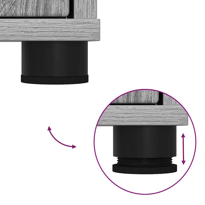 Casa si Gradina - Mobilier - Mobilier baie - Corpuri baie - Dulap de Baie Gri Sonoma 30,5 x 30 x 101 cm Lemn compozit - Infinity.ro