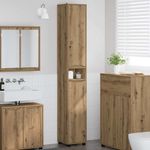 Casa si Gradina - Mobilier - Mobilier baie - Corpuri baie - Dulap de Baie Stejar Artizanal 30,5 x 30 x 195 cm Lemn compozit - Infinity.ro