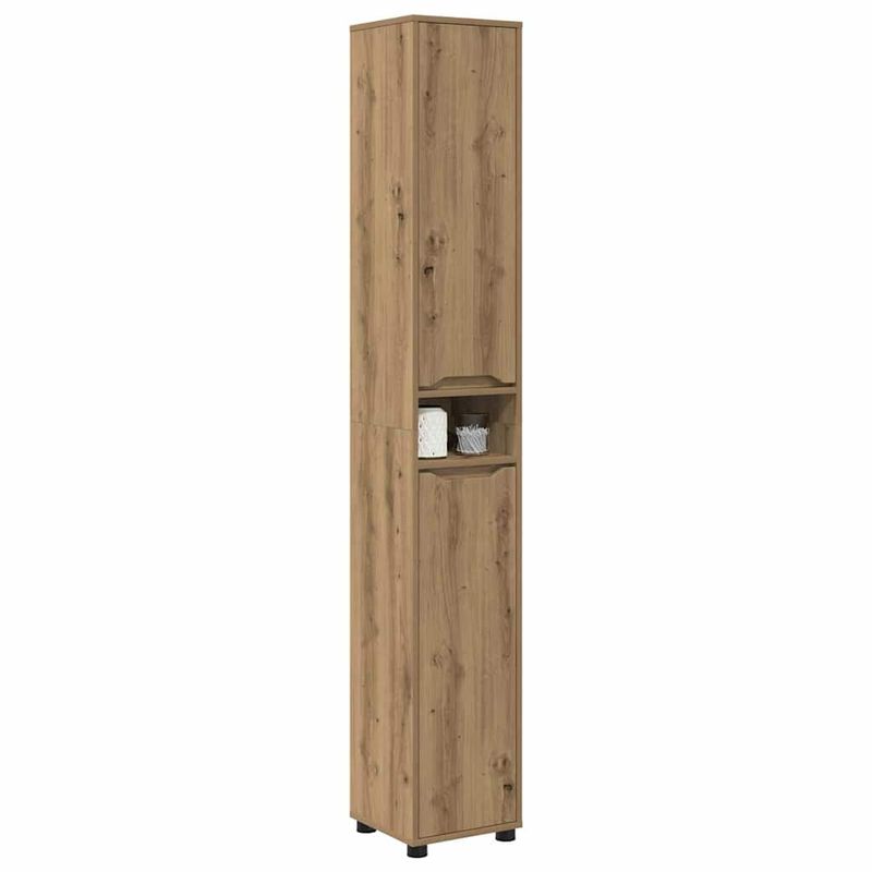 Casa si Gradina - Mobilier - Mobilier baie - Corpuri baie - Dulap de Baie Stejar Artizanal 30,5 x 30 x 195 cm Lemn compozit - Infinity.ro