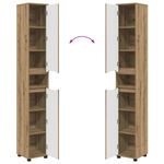 Casa si Gradina - Mobilier - Mobilier baie - Corpuri baie - Dulap de Baie Stejar Artizanal 30,5 x 30 x 195 cm Lemn compozit - Infinity.ro