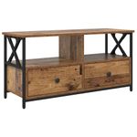 Casa si Gradina - Mobilier - Comode si corpuri - Comode - Cabinet TV Lemn Vechi 90 x 33 x 45 cm Lemn ingineresc si otel - Infinity.ro