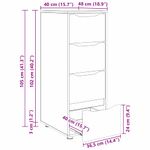 Casa si Gradina - Mobilier - Dulapuri si sifoniere - Dulapuri - Dulap de depozitare Stejar Sonoma 40 x 48 x 105 cm - Infinity.ro