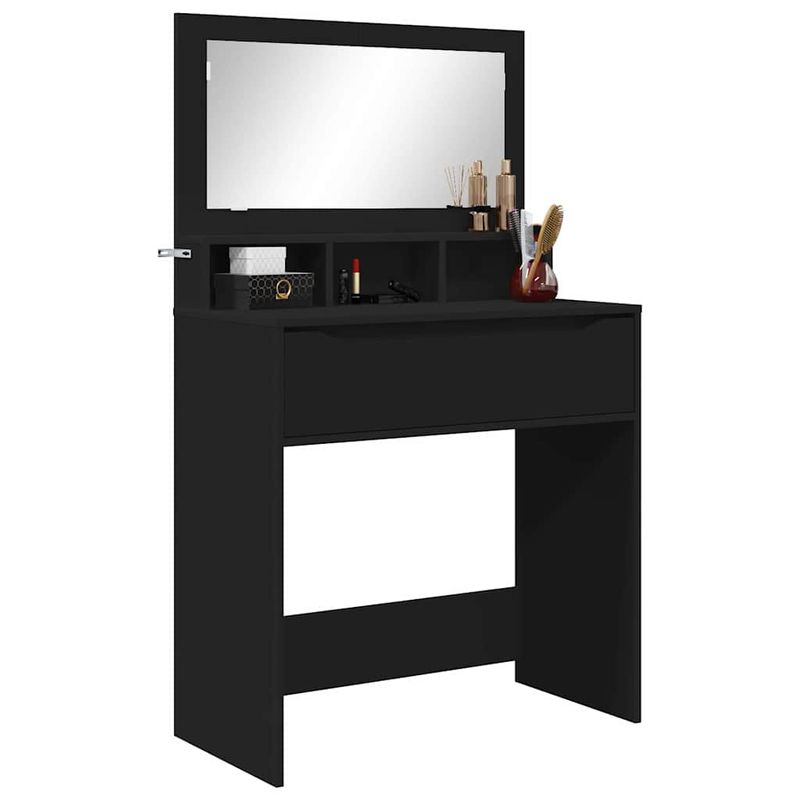 Casa si Gradina - Mobilier - Comode si corpuri - Masute de toaleta - Mese de toaleta pentru dormitor Negru 80 x 39,6 x 135 cm - Infinity.ro