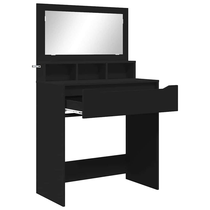 Casa si Gradina - Mobilier - Comode si corpuri - Masute de toaleta - Mese de toaleta pentru dormitor Negru 80 x 39,6 x 135 cm - Infinity.ro