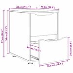 Casa si Gradina - Mobilier - Dulapuri si sifoniere - Dulapuri - Dulap de depozitare Stejar Artizanal 40 x 48 x 57 cm - Infinity.ro