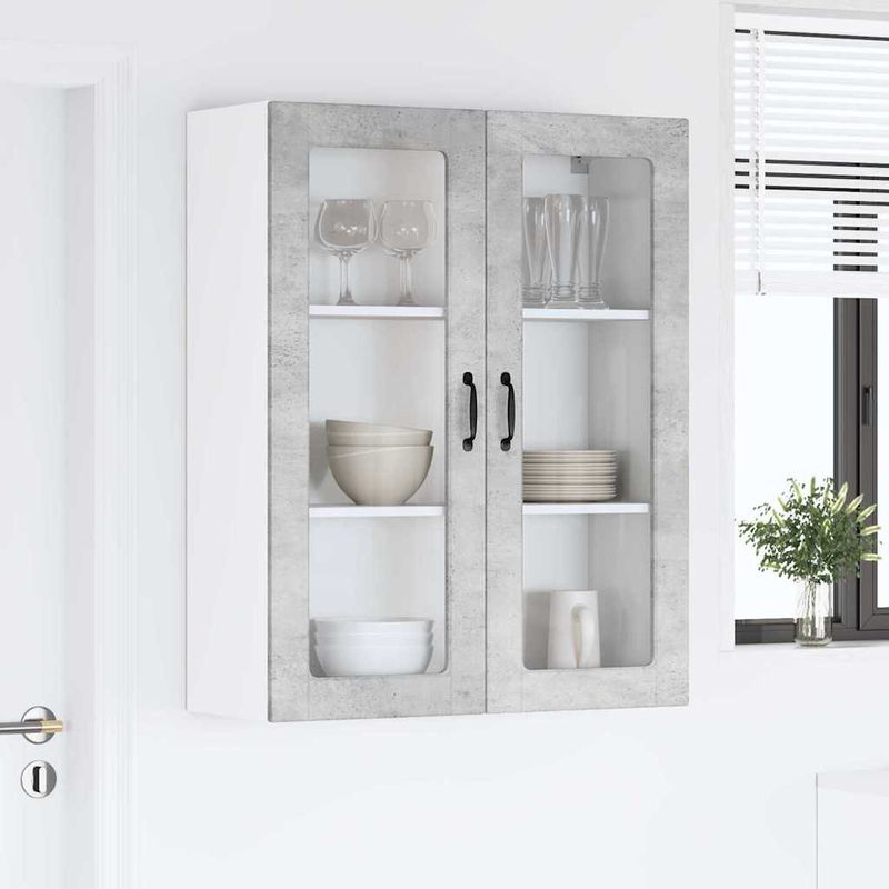 Casa si Gradina - Mobilier - Comode si corpuri - Corpuri bucatarie - Dulap suspendat de bucatarie Gri din beton 80 x 31 x 100 cm - Infinity.ro