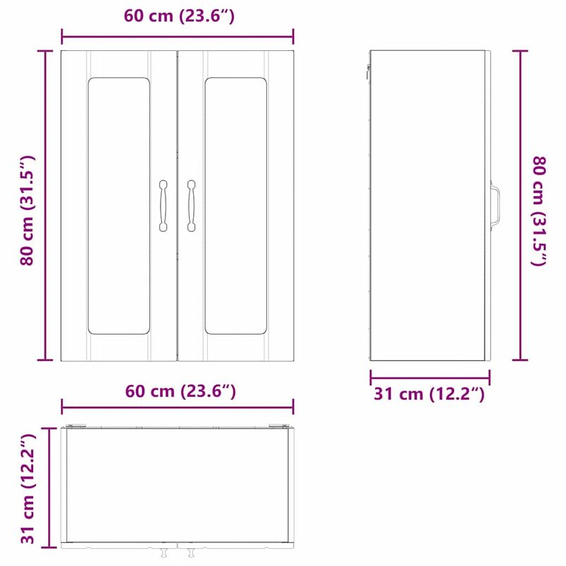Casa si Gradina - Mobilier - Comode si corpuri - Corpuri bucatarie - Dulap de bucatarie Stejar inchis 60 x 31 x 80 cm Lemn compozit - Infinity.ro