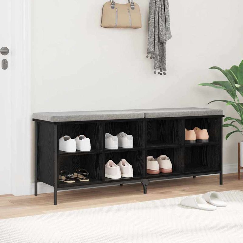 Casa si Gradina - Mobilier - Organizare si depozitare - Organizator incaltaminte - Dulap pentru pantofi cu raft Stejar Negru 131 x 35 x 50 cm - Infinity.ro