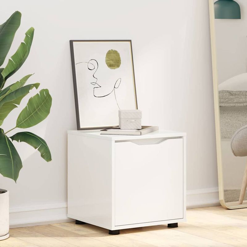 Casa si Gradina - Mobilier - Dulapuri si sifoniere - Dulapuri - Dulap de Baie Alb lucios 40,5 x 40 x 44 cm Lemn compozit - Infinity.ro