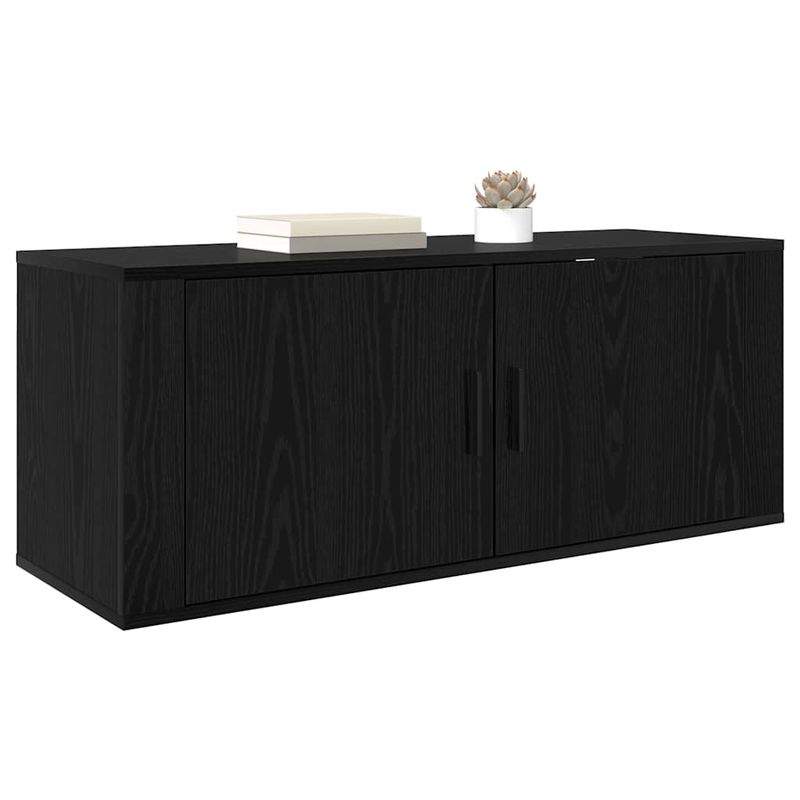 Casa si Gradina - Mobilier - Comode si corpuri - Comode - Dulap TV montat pe perete Stejar Negru 100 x 34,5 x 40 cm - Infinity.ro