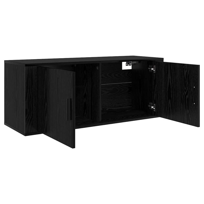 Casa si Gradina - Mobilier - Comode si corpuri - Comode - Dulap TV montat pe perete Stejar Negru 100 x 34,5 x 40 cm - Infinity.ro