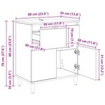 Casa si Gradina - Mobilier - Comode si corpuri - Comode - Bufet cu sertar Lemn Vechi 60 x 35 x 70 cm Lemn compozit - Infinity.ro